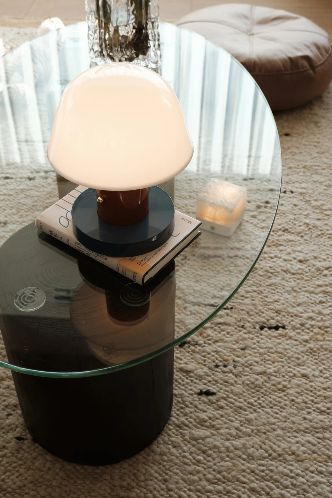 300?Diy中古茶几｜洞石中古玻璃茶几