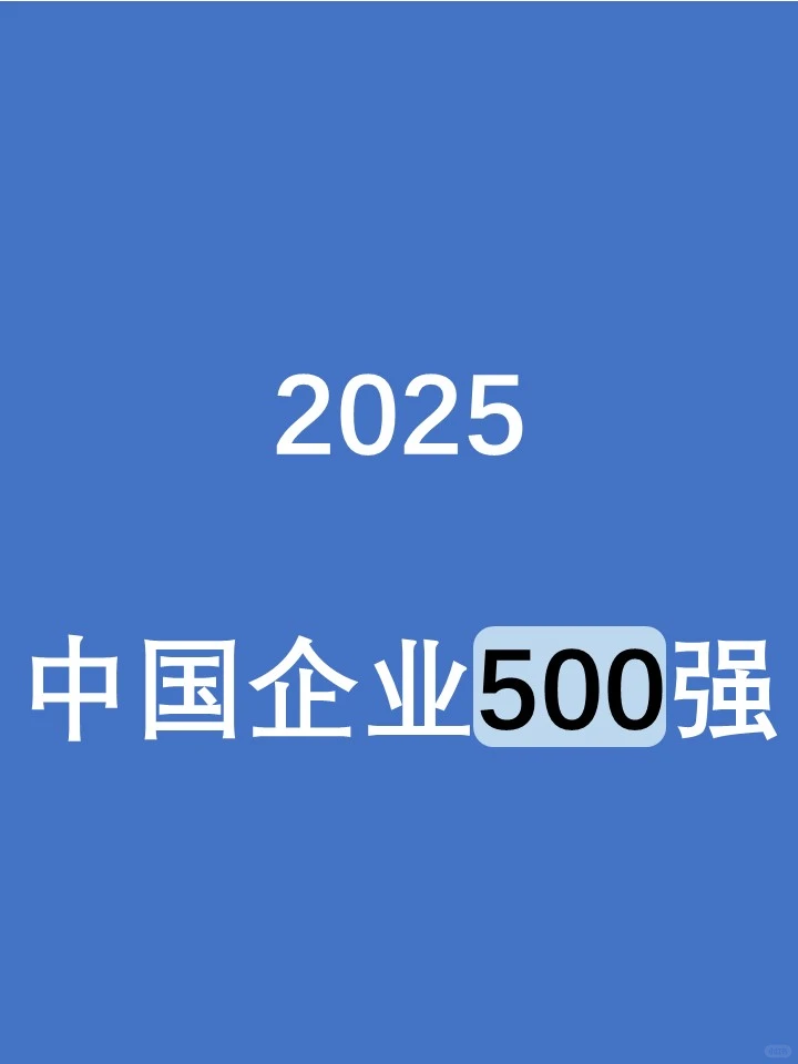 2025中国企业500强
