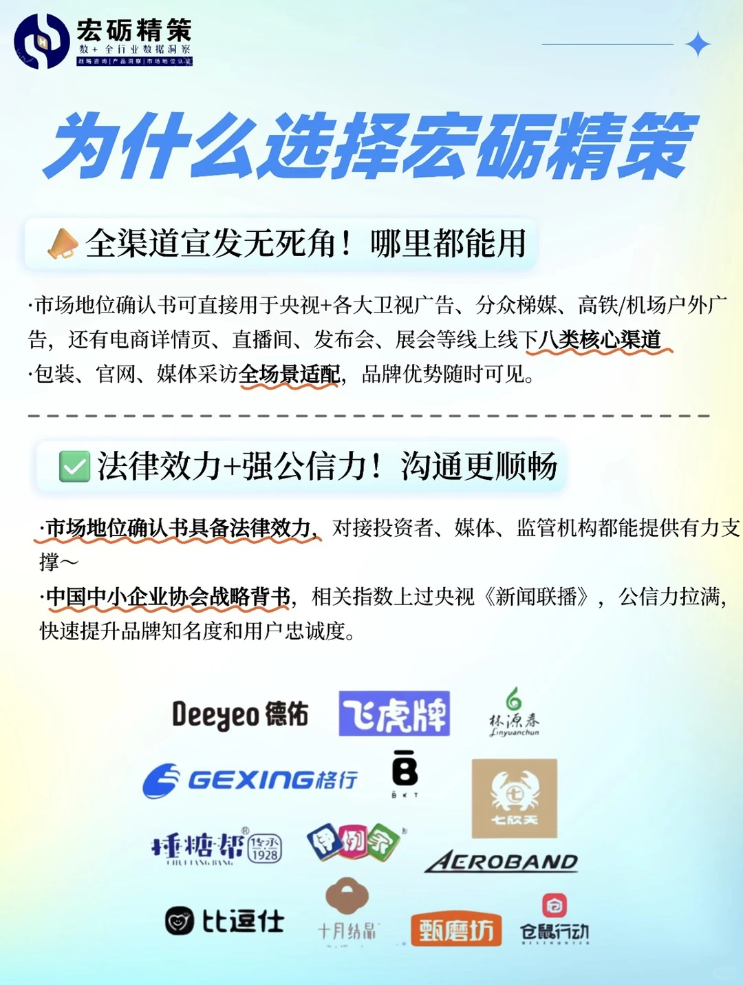 品牌信任背书天花板！宏砺太懂企业需求！