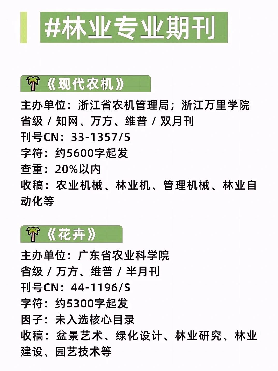 天呐！林业专业发这些期刊简直绝了！