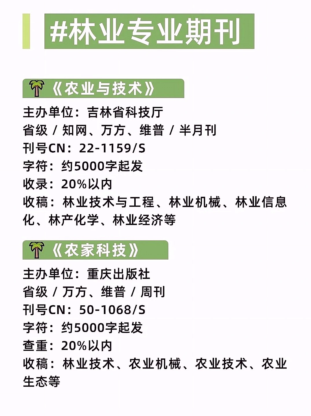 天呐！林业专业发这些期刊简直绝了！