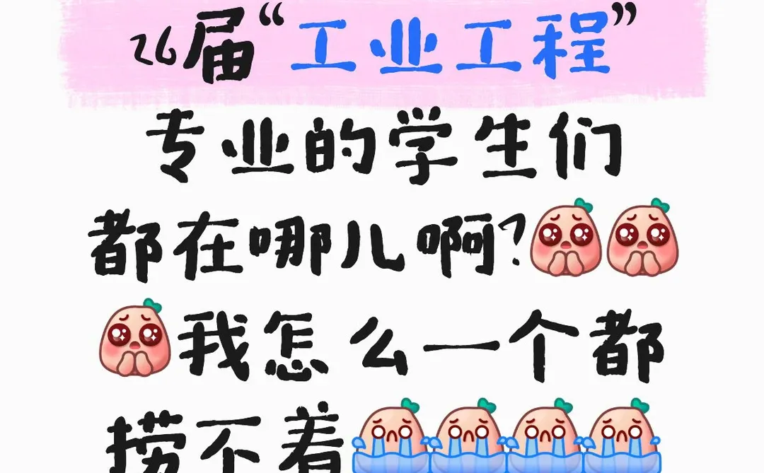 寻26届工业工程专业的学生们…………?