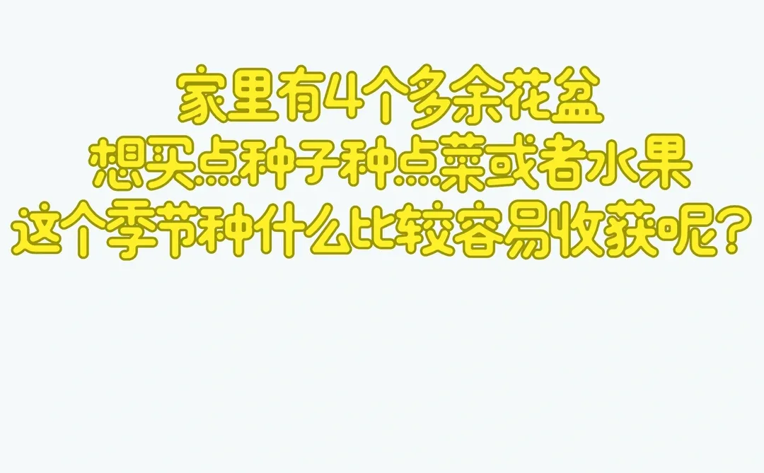 坐标：北方,种点什么比较容易收获呢？