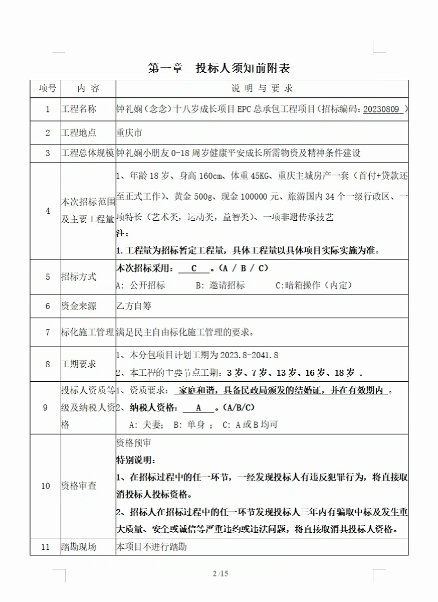 暗箱操作中标了人生最重要的项目