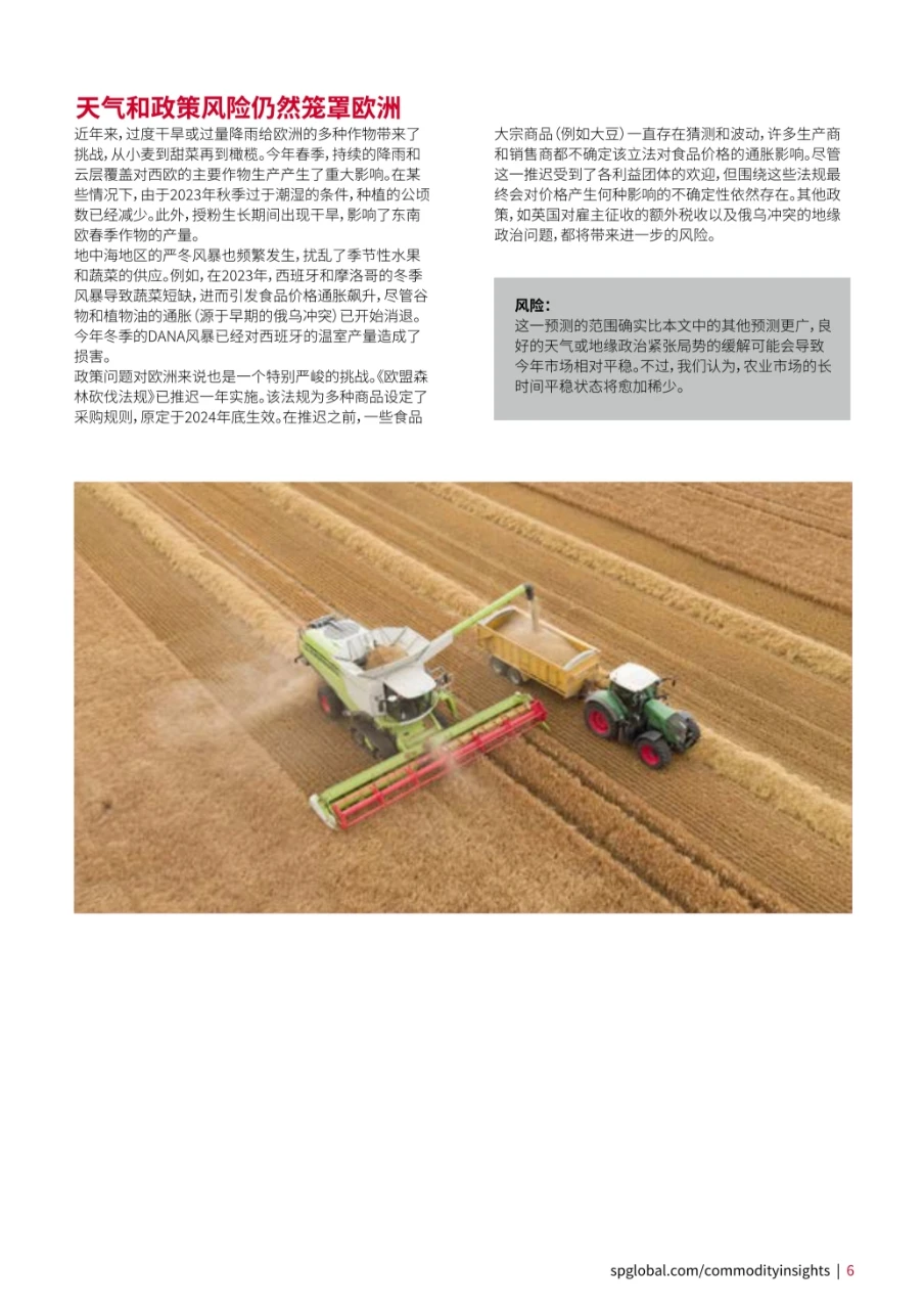 全球农业与食品2025年市场预测