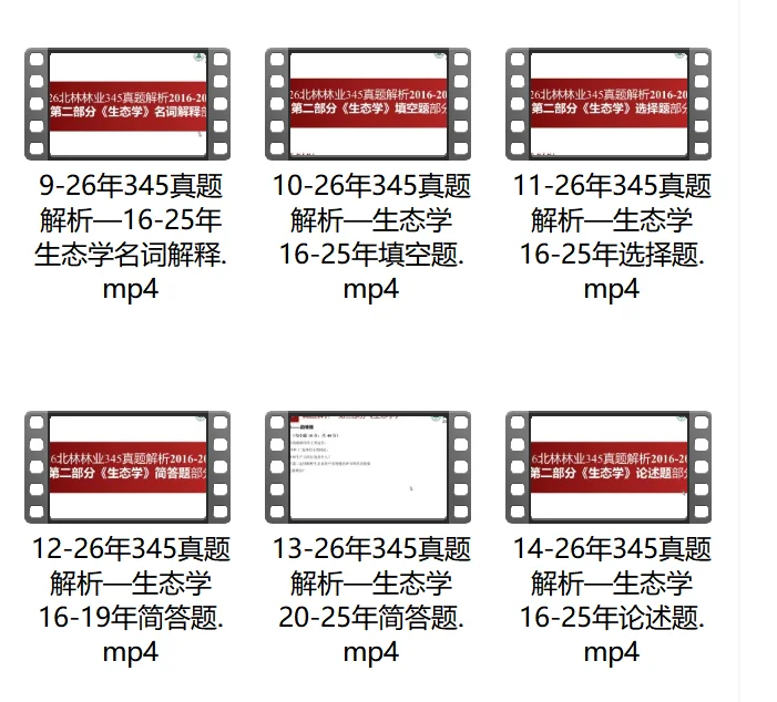 ➗20h北林林业345+846真题解析课16-25年