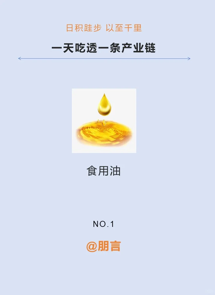 一天吃透一条产业链：食用油