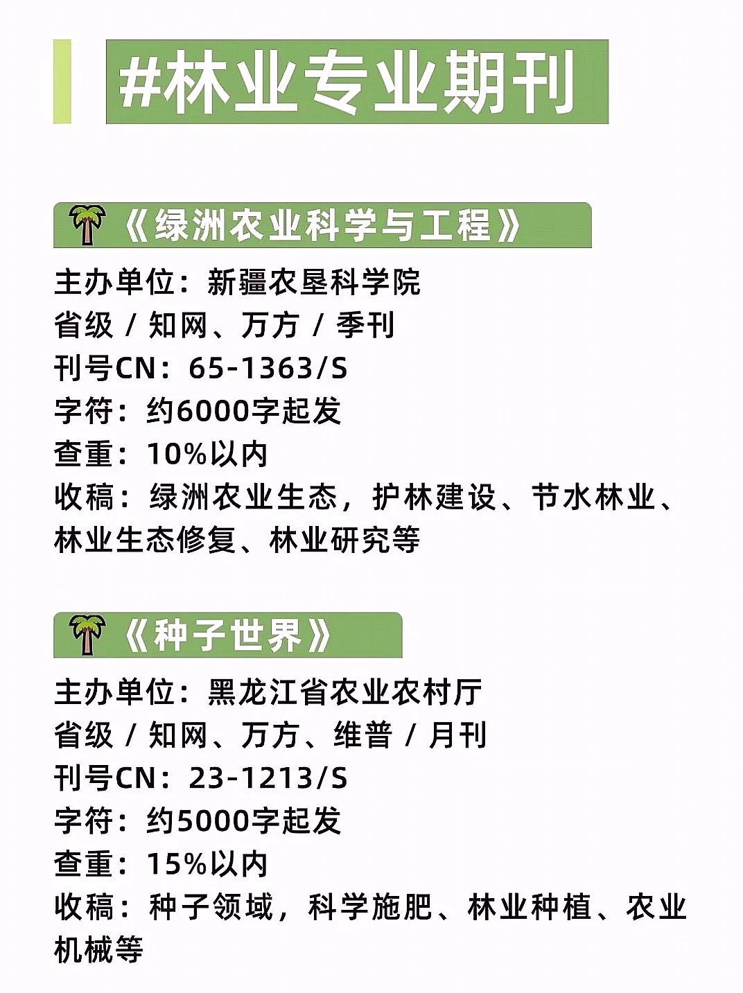 天呐！林业专业发这些期刊简直绝了！