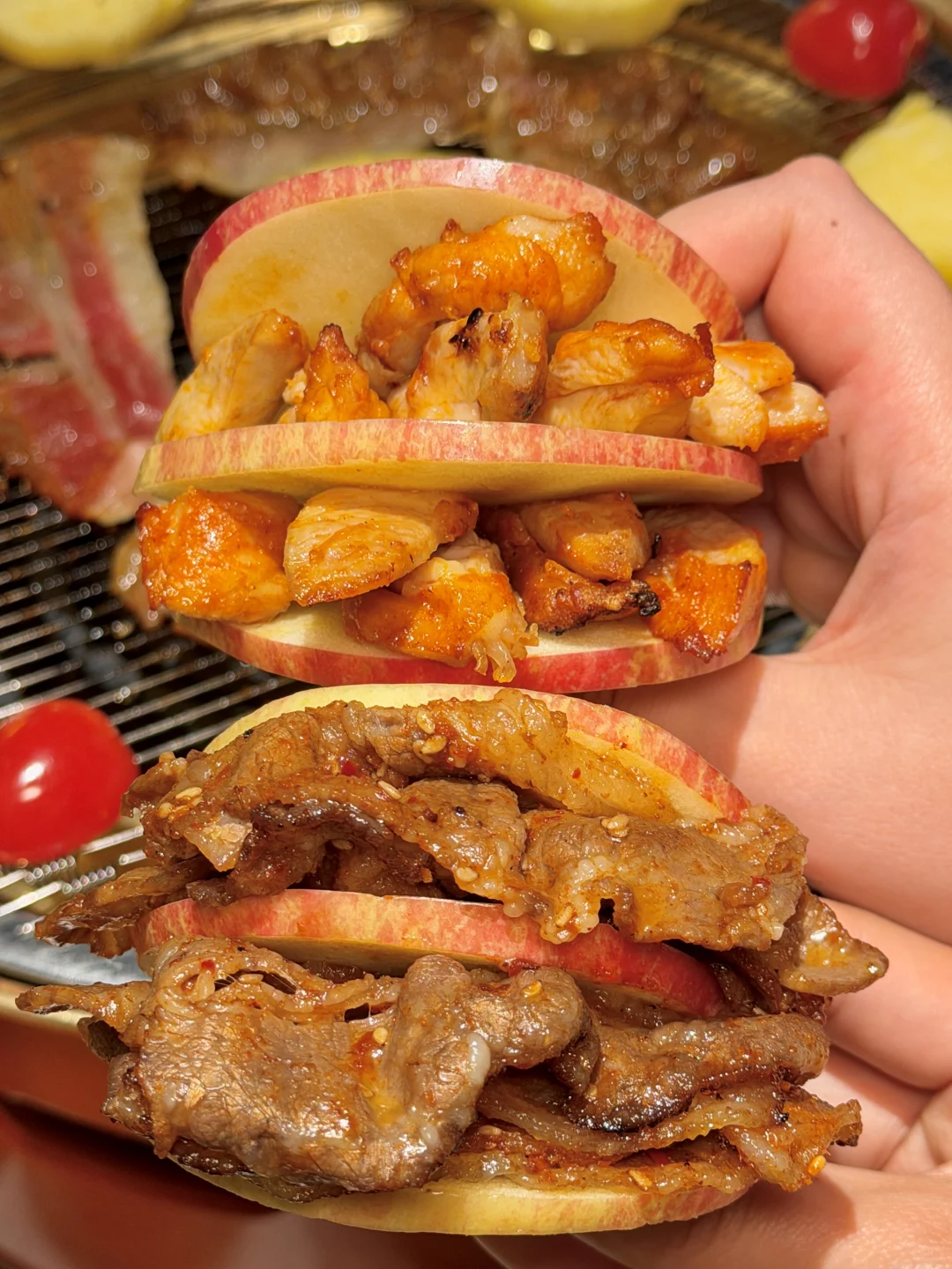 发明苹果包烤肉的人是天才吧…