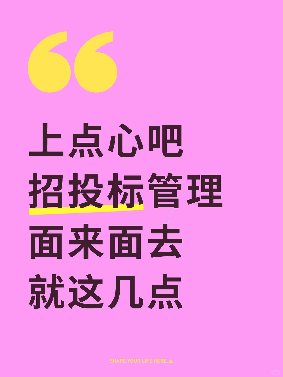 招投标管理看完面试捡到宝了