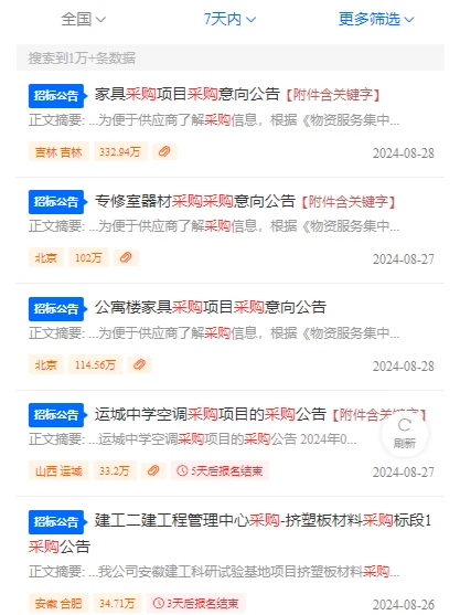 工程 最新 采购项目