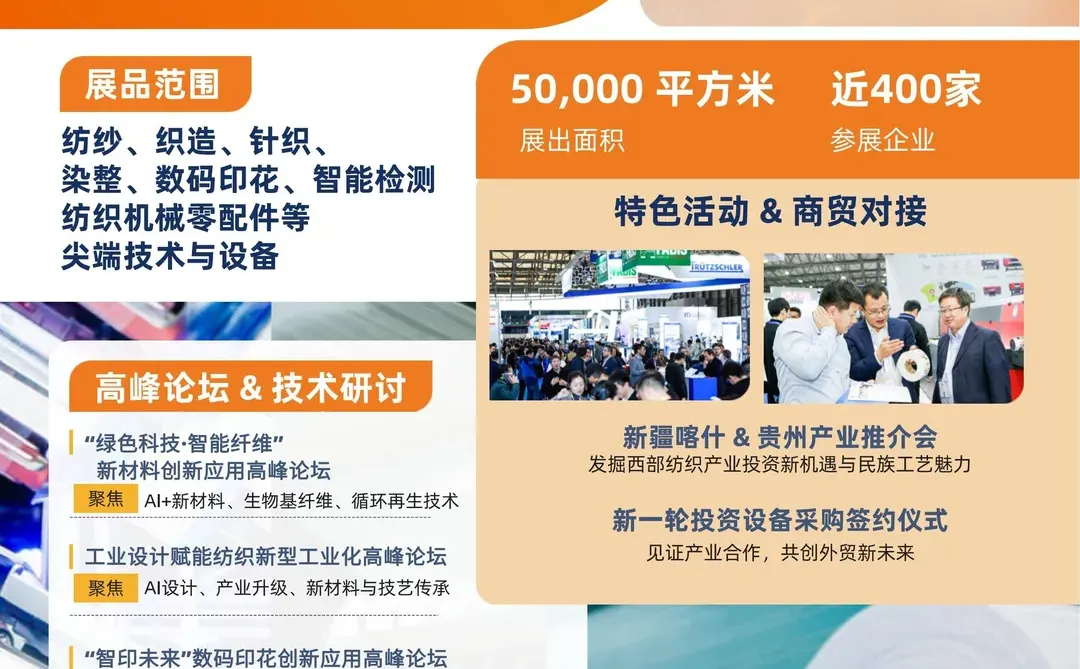 上海纺织工业博览会下周二即将开展！