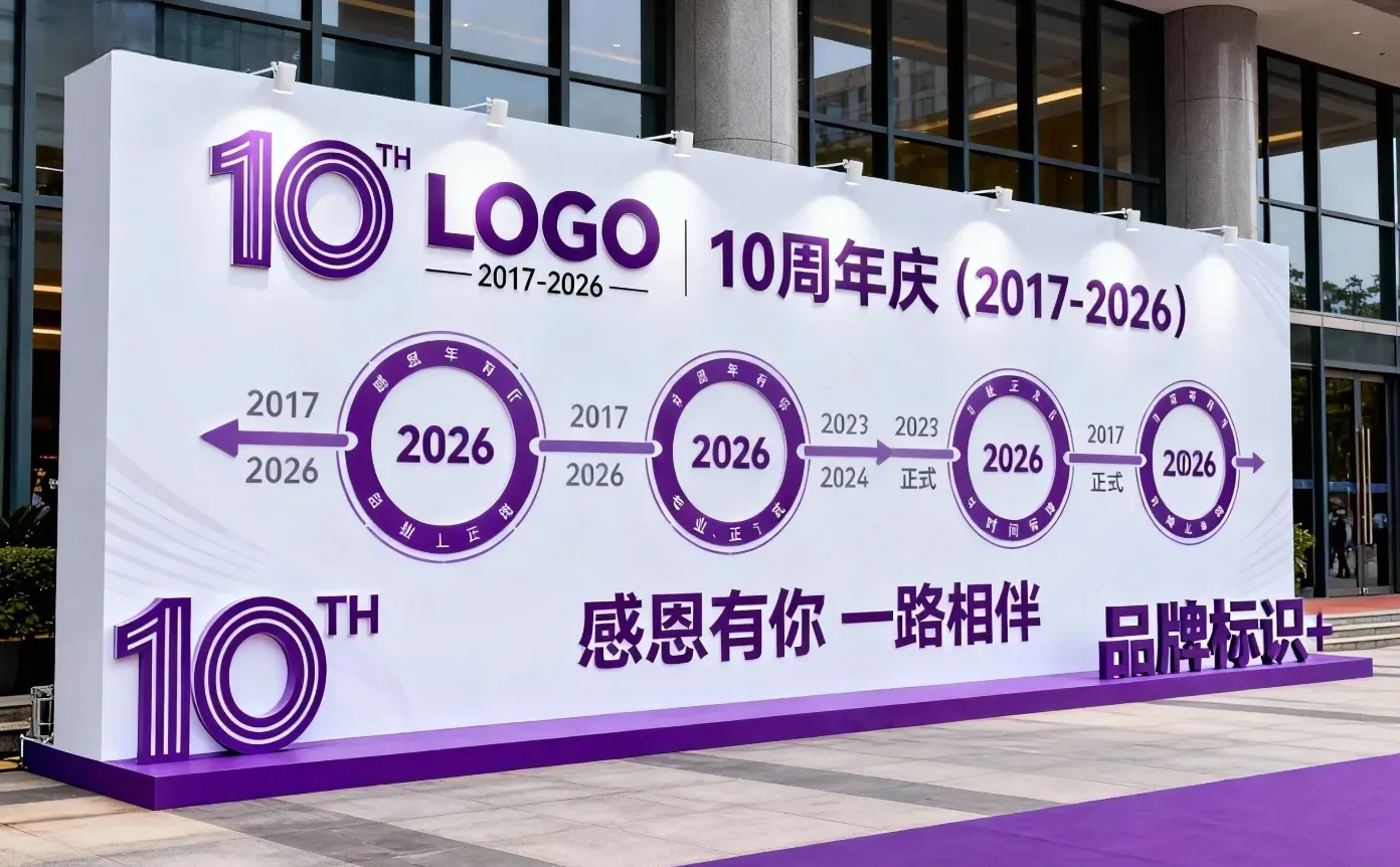 企业10 周年庆主题美陈装置