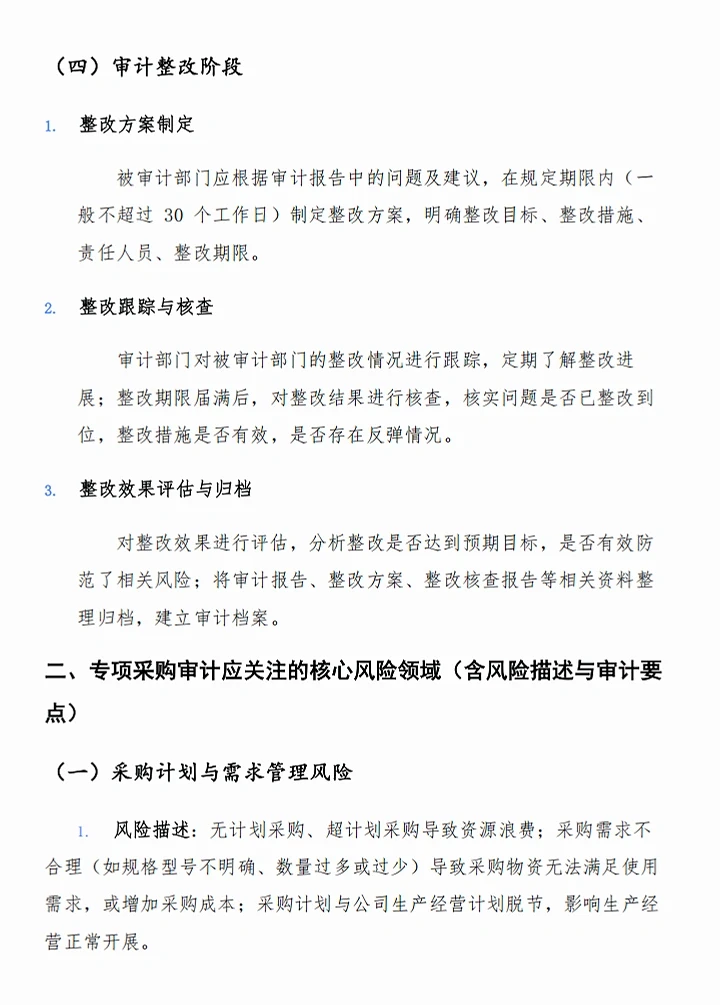 专项采购审计流程及关注要点