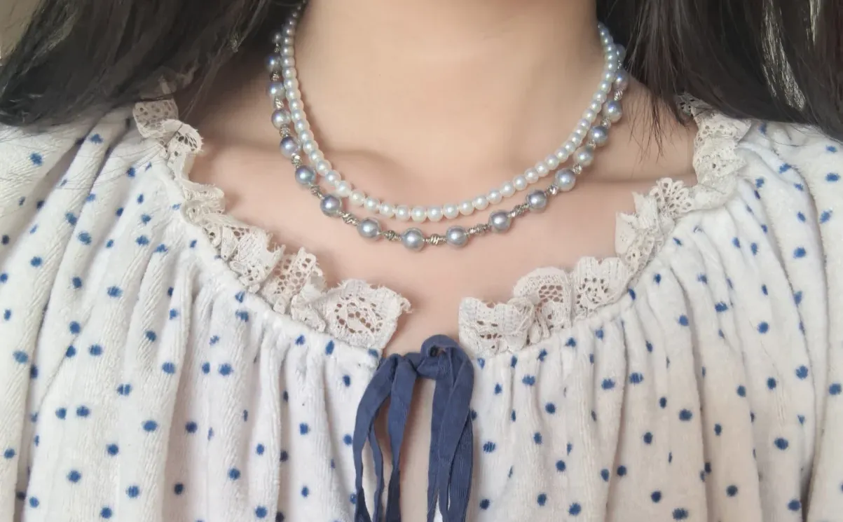 最近入的三条海水珍珠，太喜欢啦