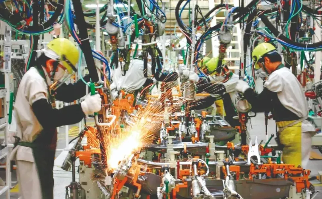 丰田泰国工厂生产线的一角