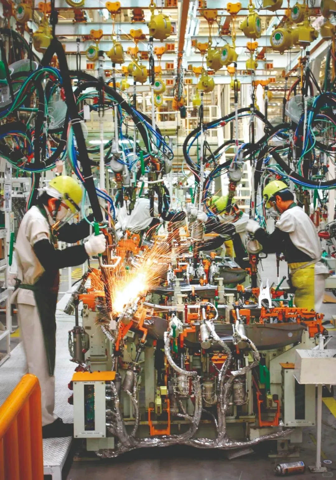 丰田泰国工厂生产线的一角