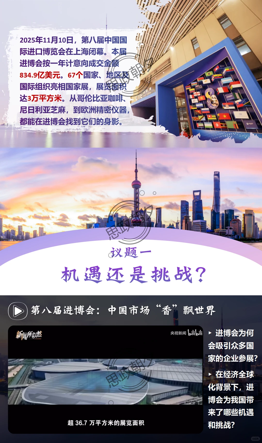 选必一6.2|查收第八届进博会成绩单!