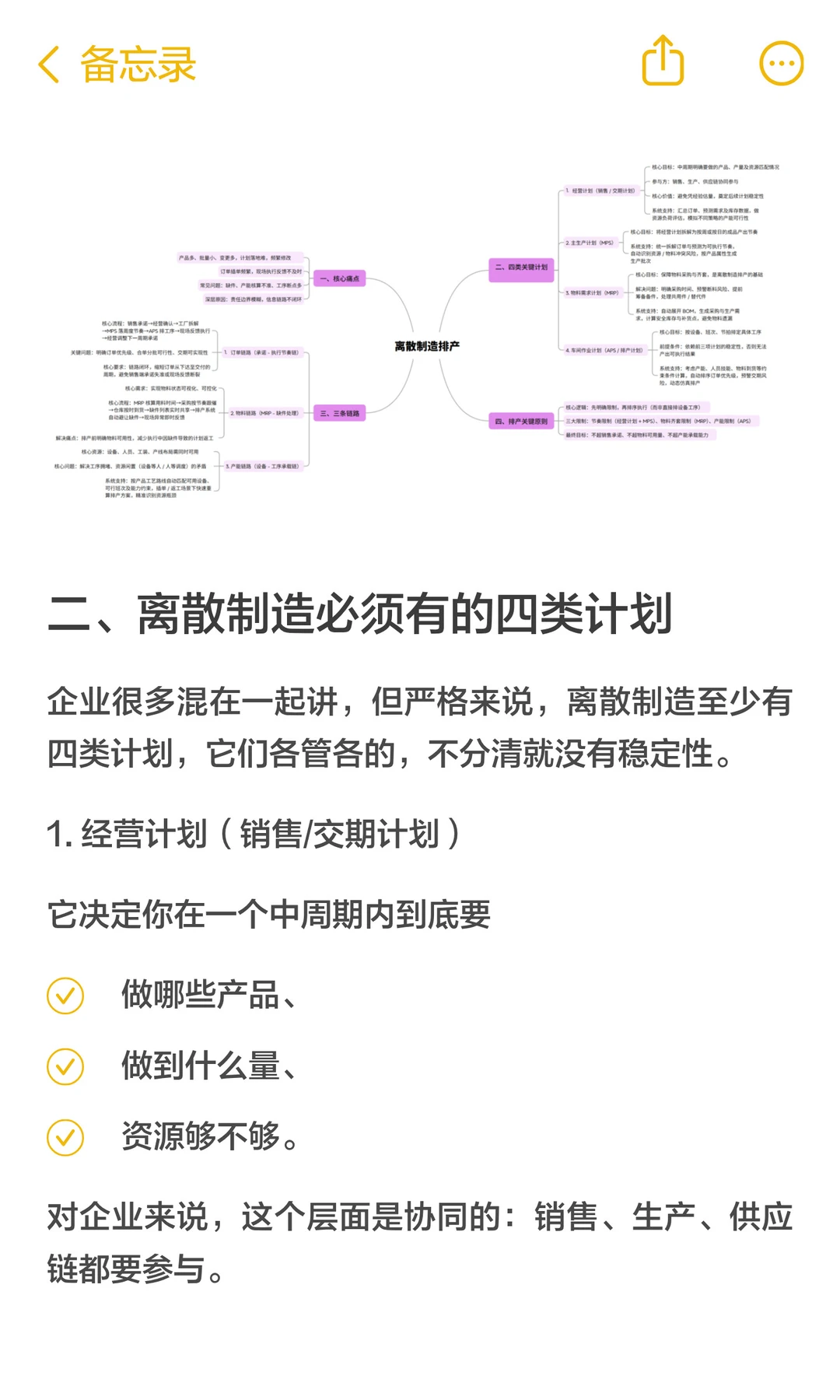 离散制造的四类计划、三条链路一次说清