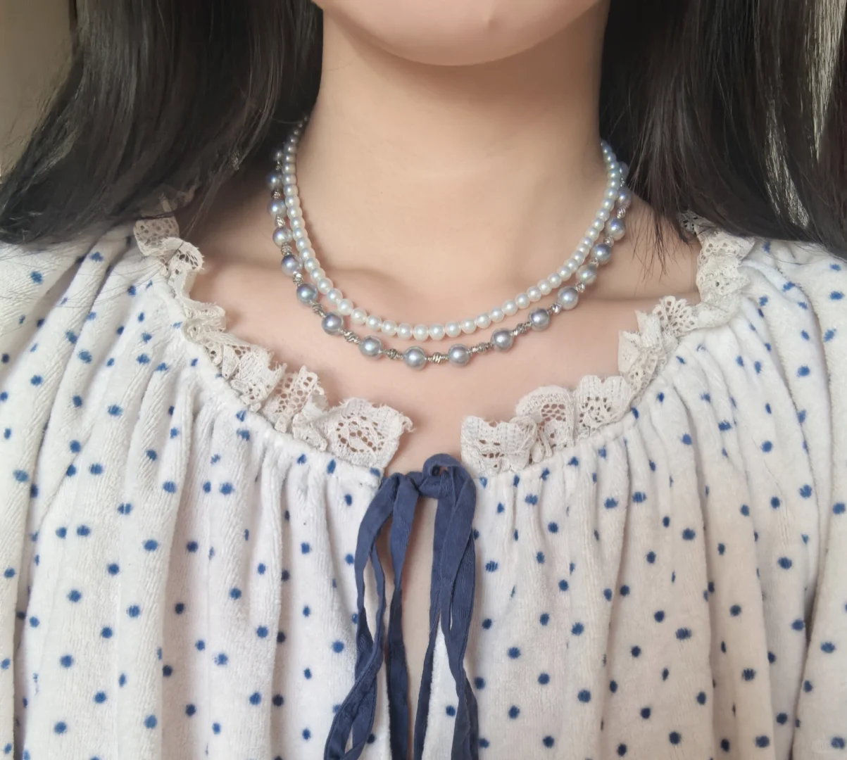 最近入的三条海水珍珠，太喜欢啦