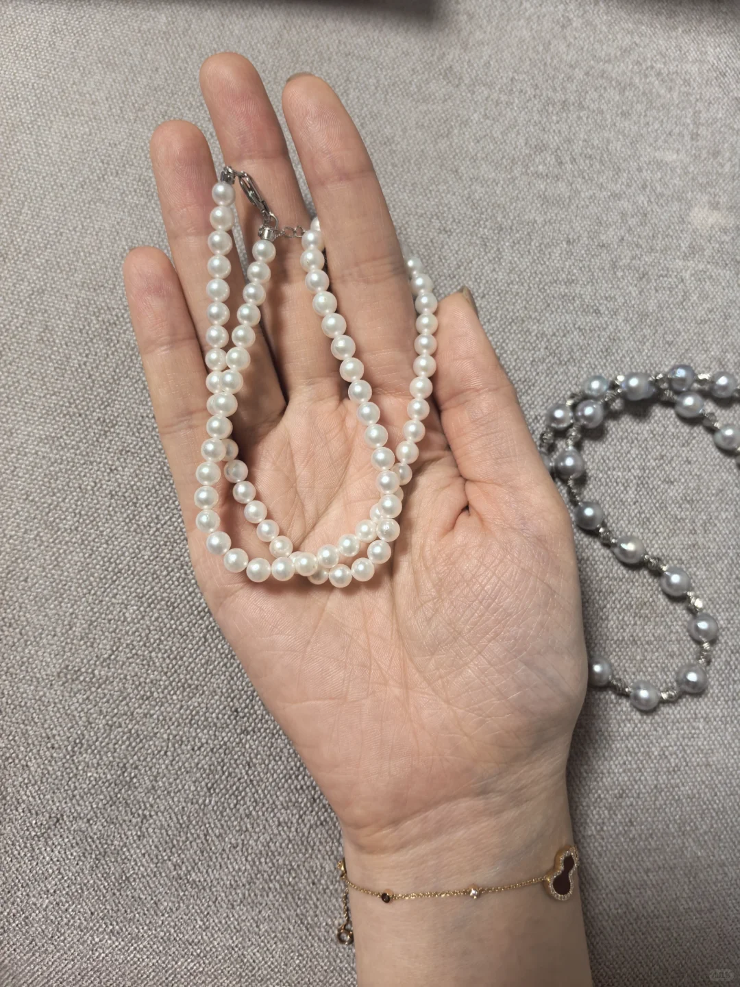 最近入的三条海水珍珠，太喜欢啦