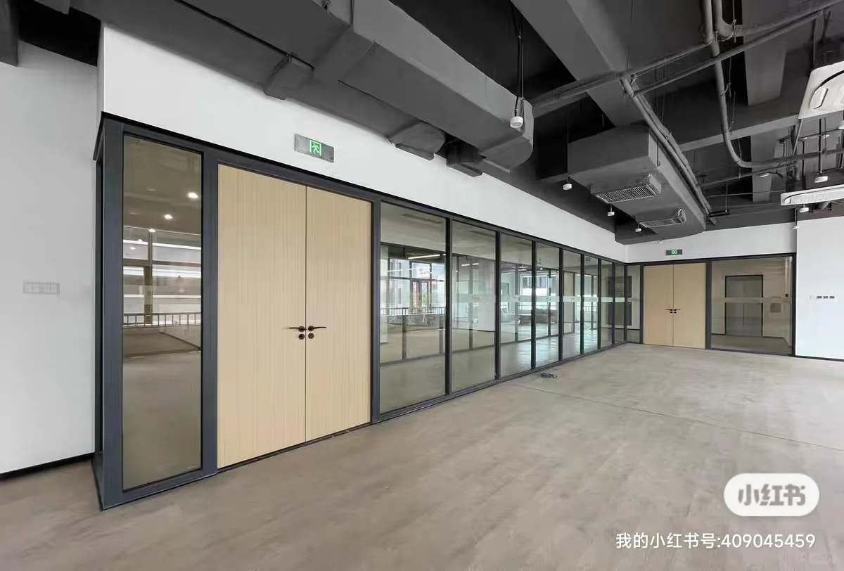 办公室玻璃隔断铝合金双玻百叶钢化玻璃