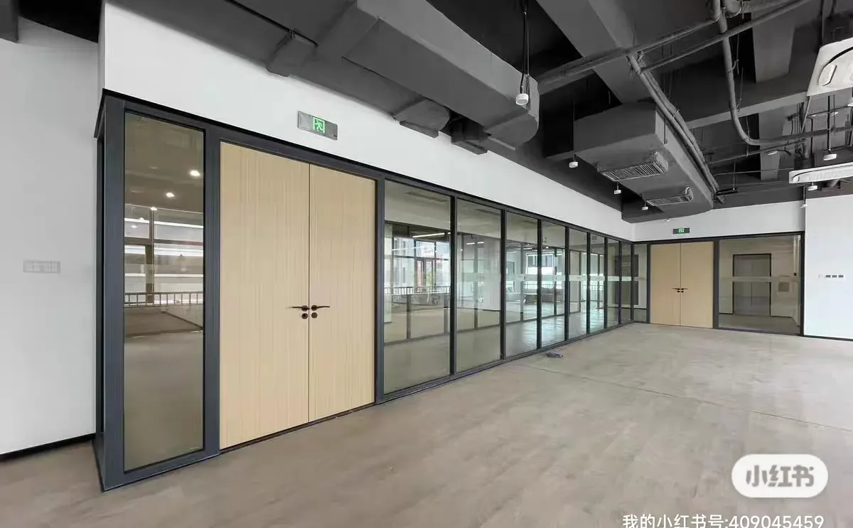 办公室玻璃隔断铝合金双玻百叶钢化玻璃