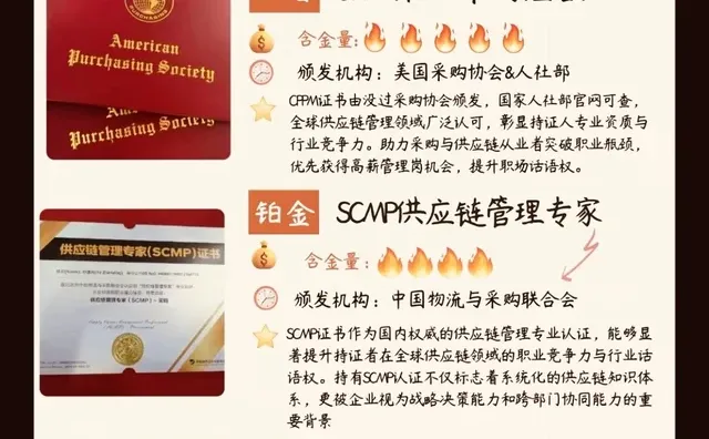 if采购证书有段位！