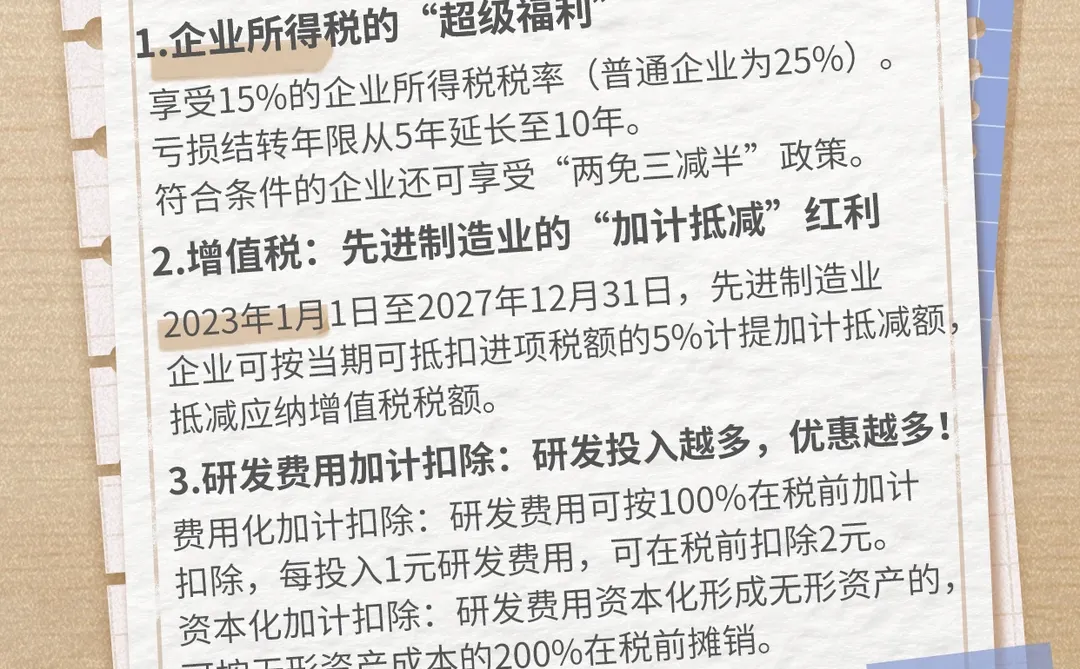 一图说清高新技术企业税收优惠