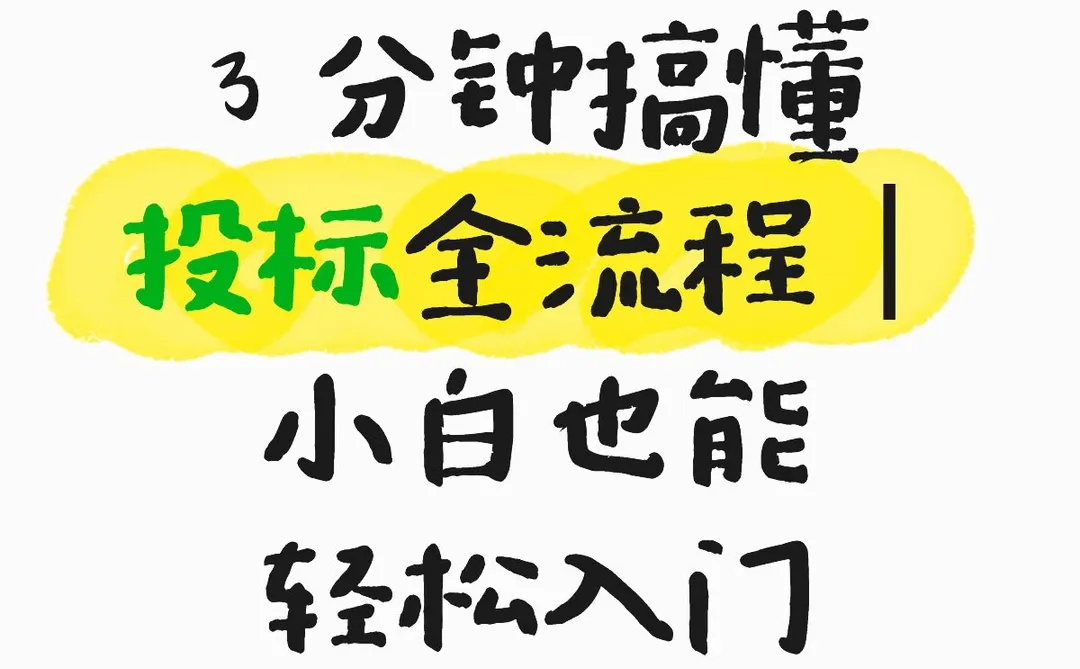 3 分钟搞懂投标全流程｜小白也能轻松入门