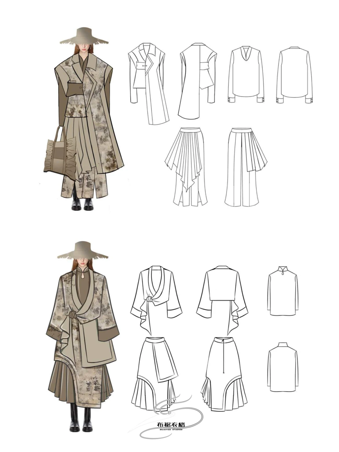 成衣工坊|布裾衣格服装成衣作品分享