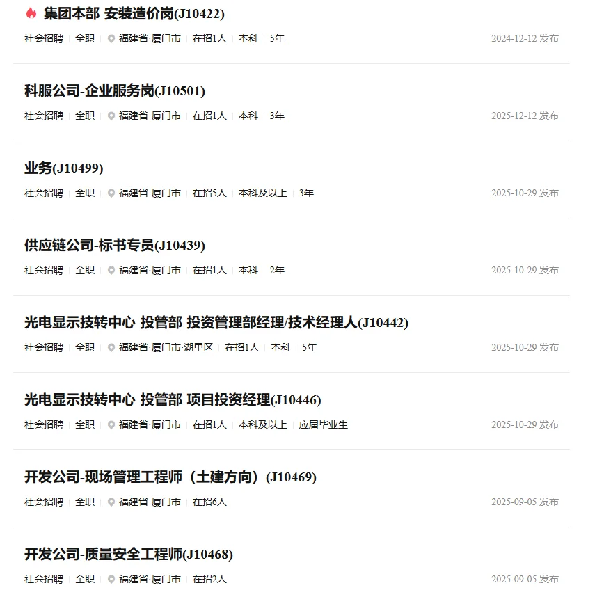 岗位上新!速度报!厦门火炬科技服务公司招聘