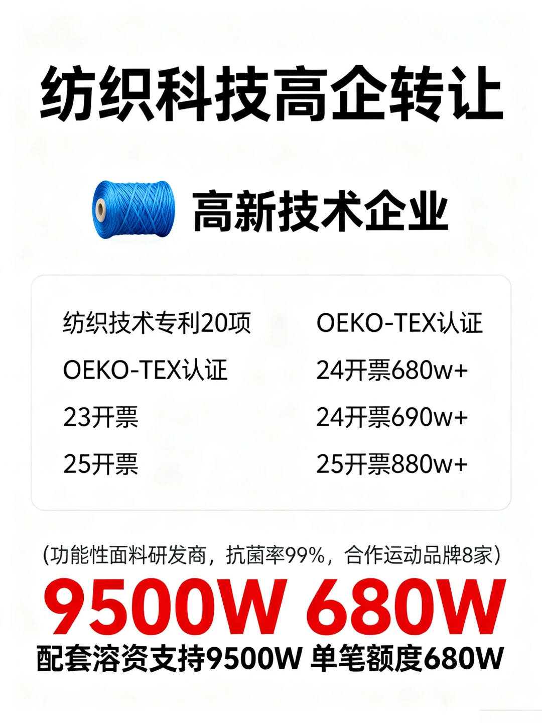 纺织科技高企转让（高新技术）