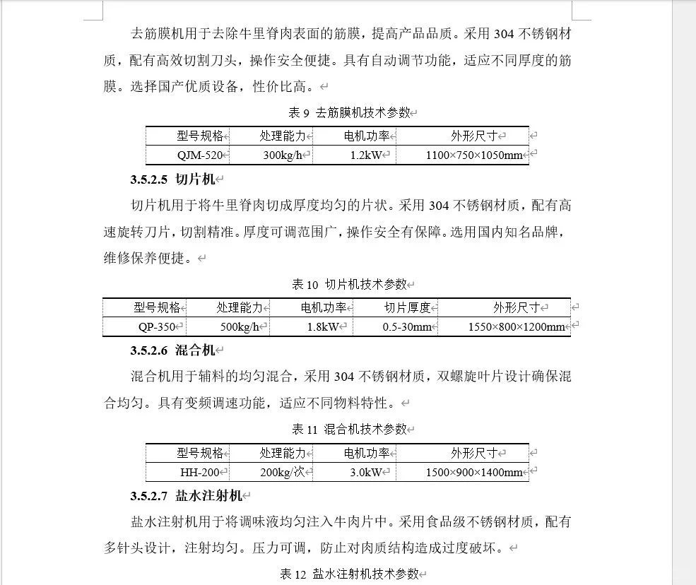 年产3000吨冷鲜调理菲力牛排的食品工厂设计