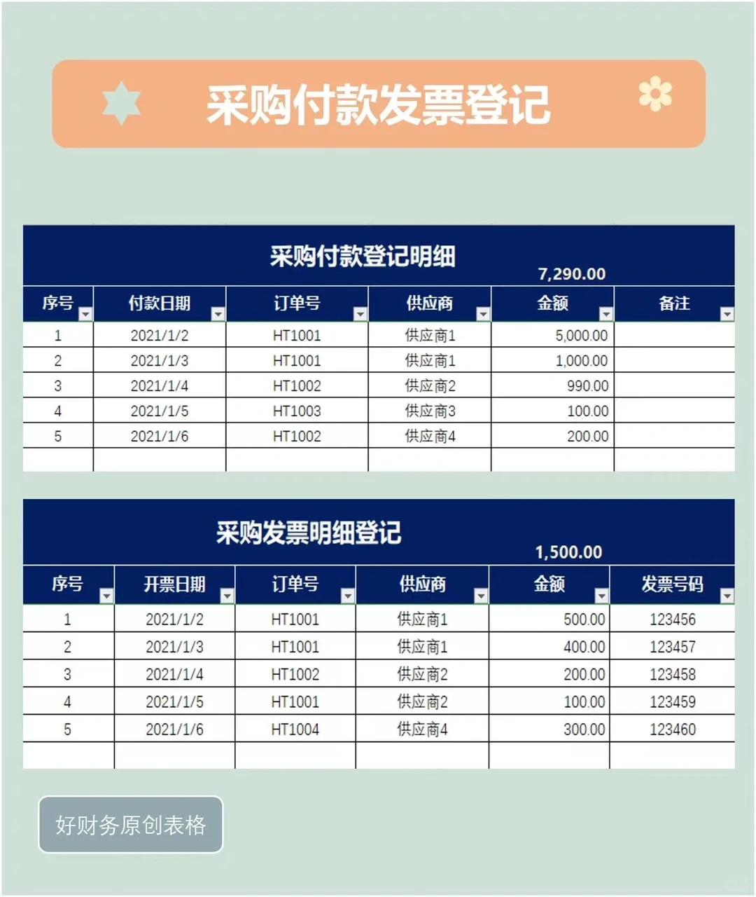 采购订单表格 让采购管理高效简单