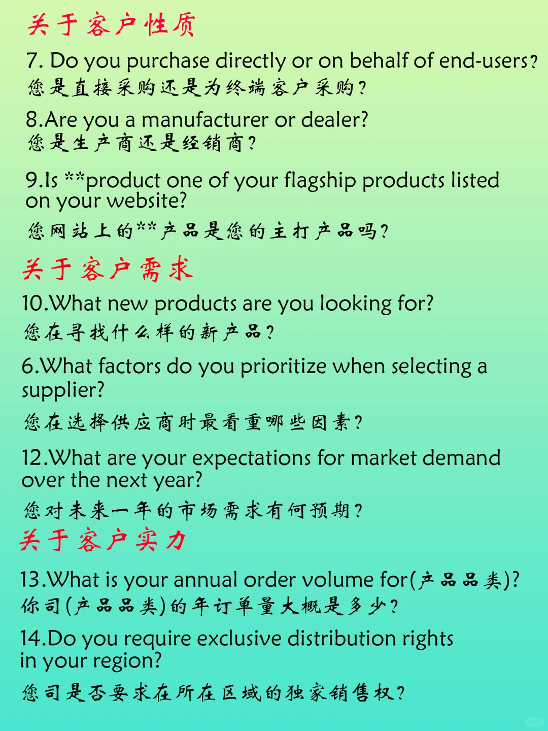 40个阶梯式沟通问题,从破冰到开单,一步到