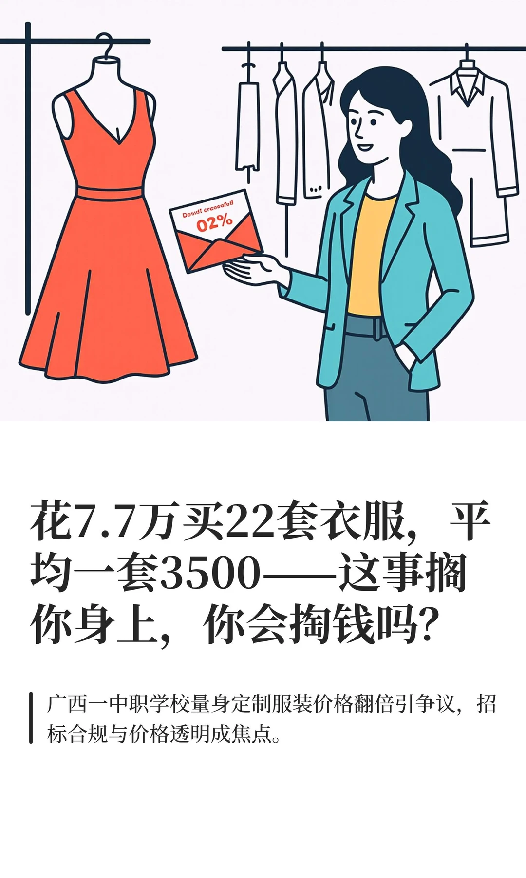 花7.7万买22套衣服，平均一套3500——这事