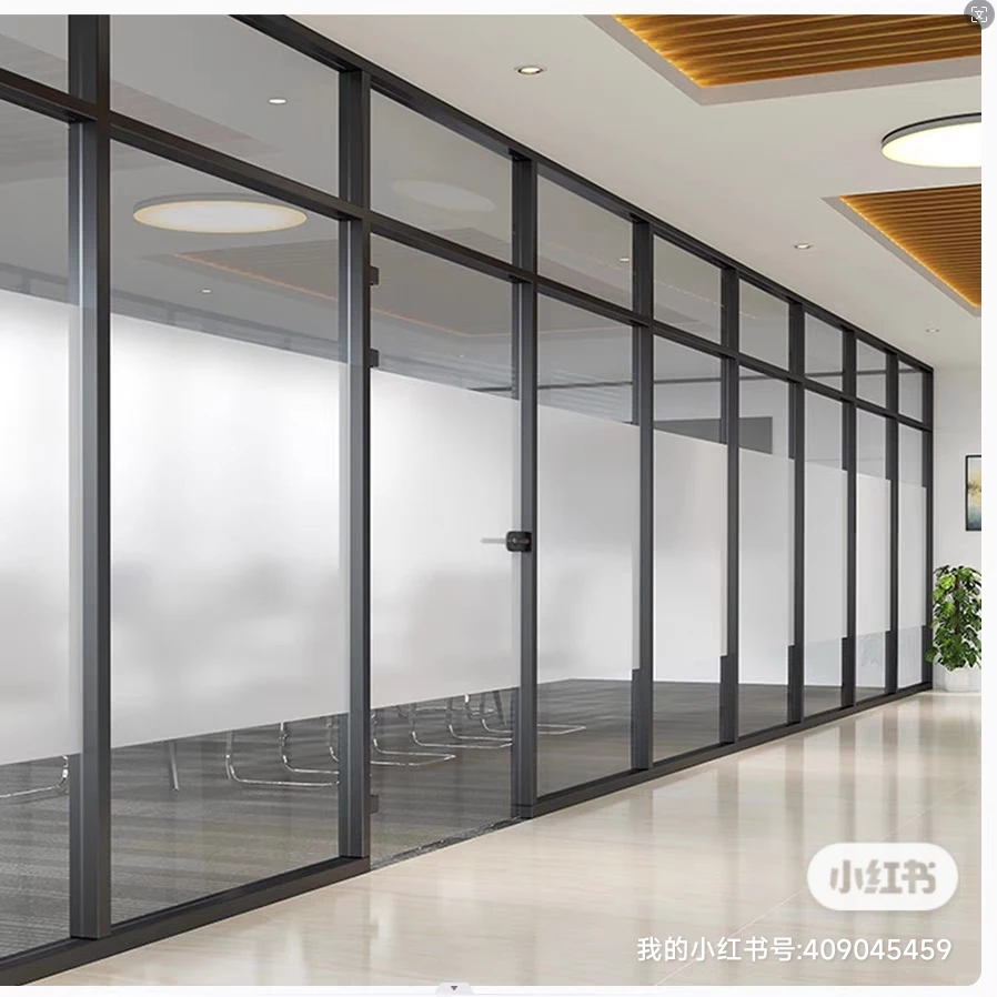 办公室玻璃隔断铝合金双玻百叶钢化玻璃