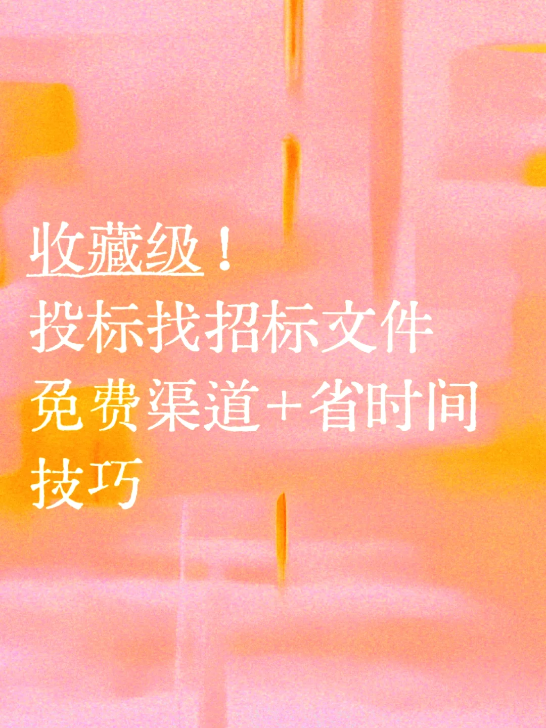 招投标的朋友看过来