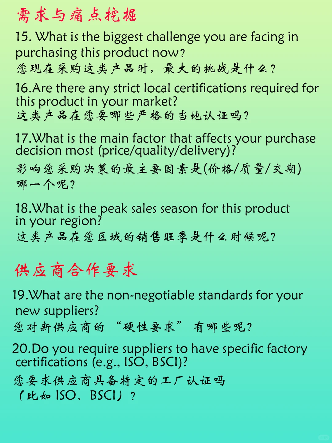 40个阶梯式沟通问题,从破冰到开单,一步到