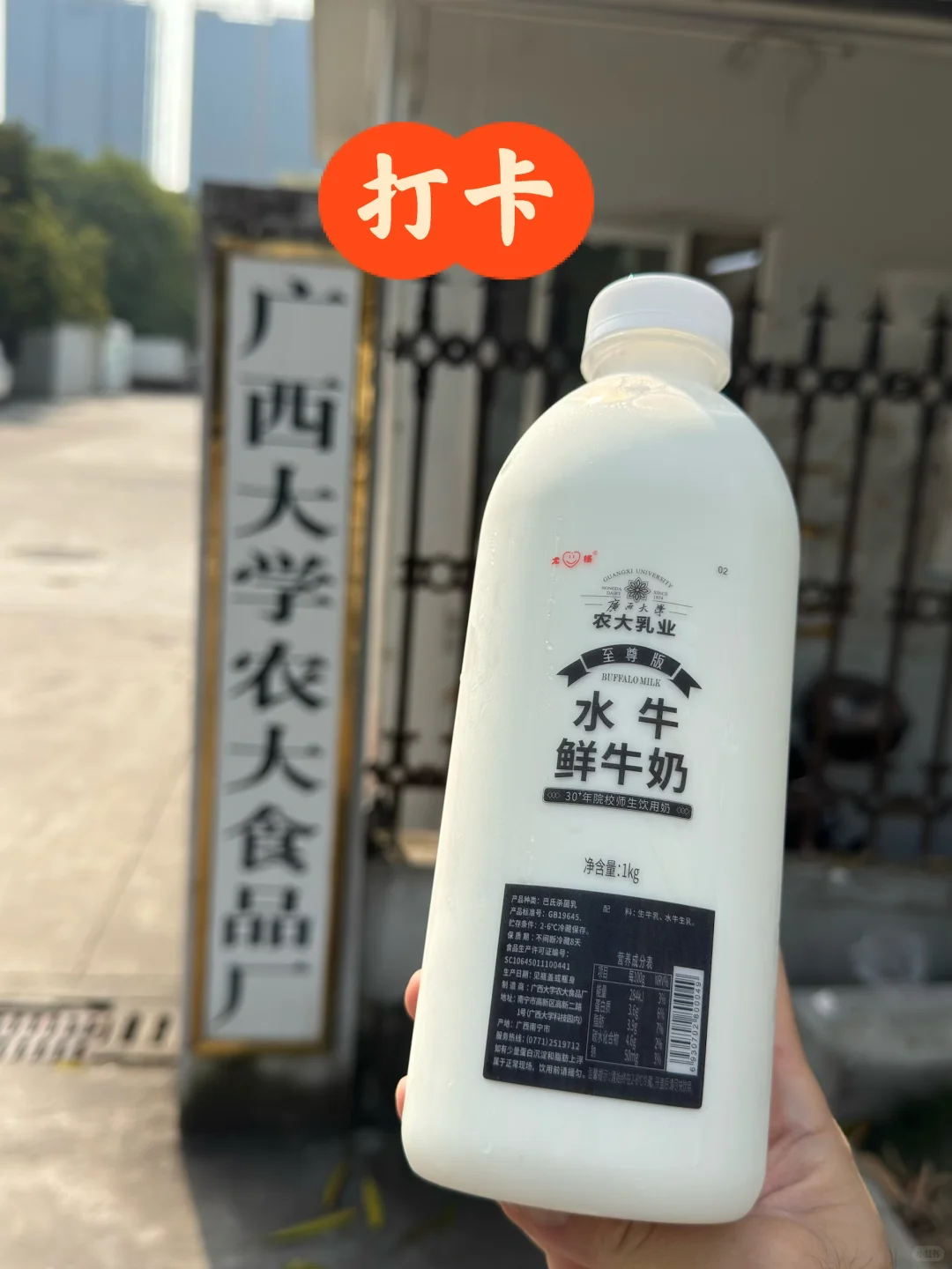 来到广西大学牛奶厂，喝奶打卡！