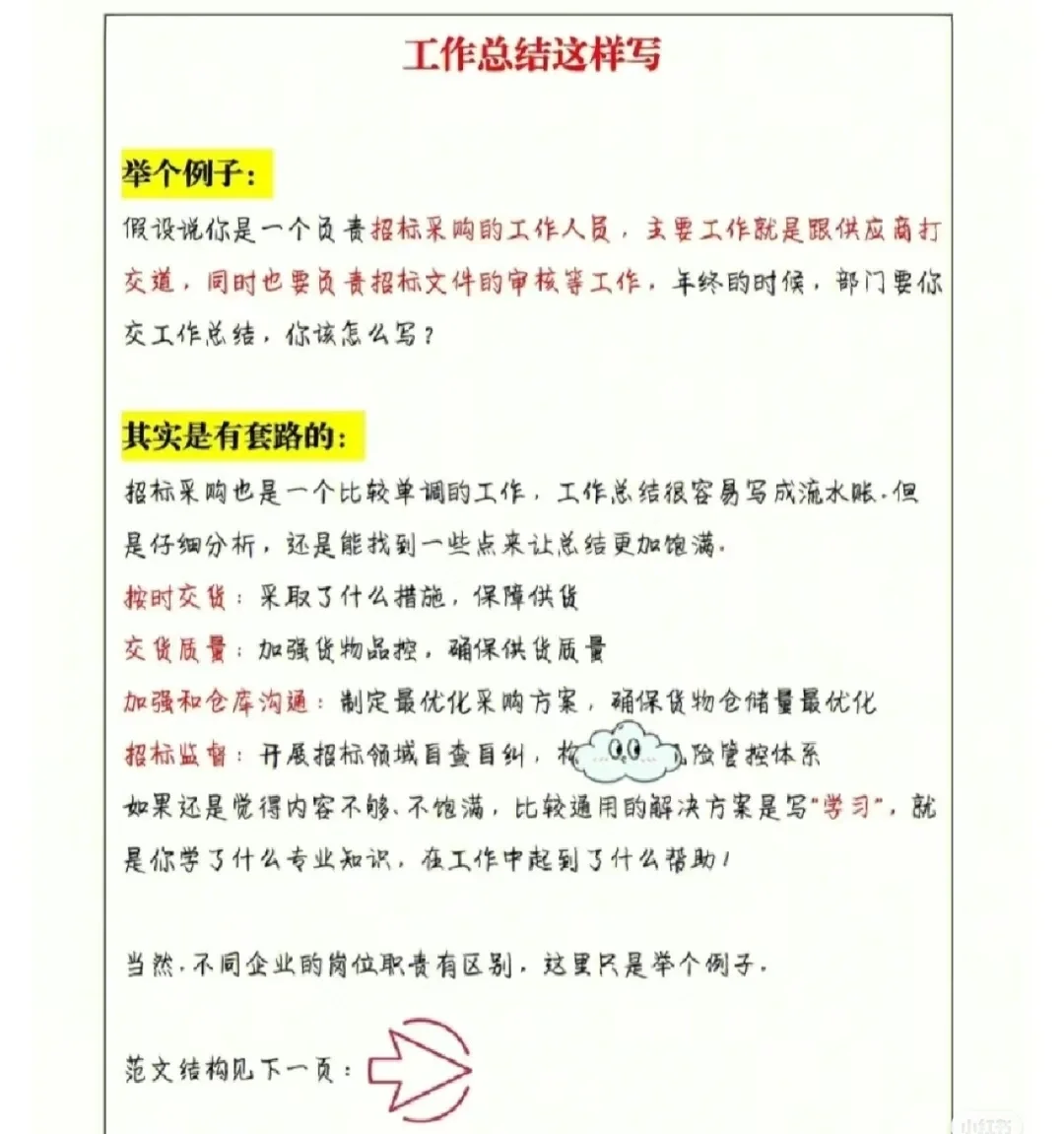 采购工作总结这样写，拿走