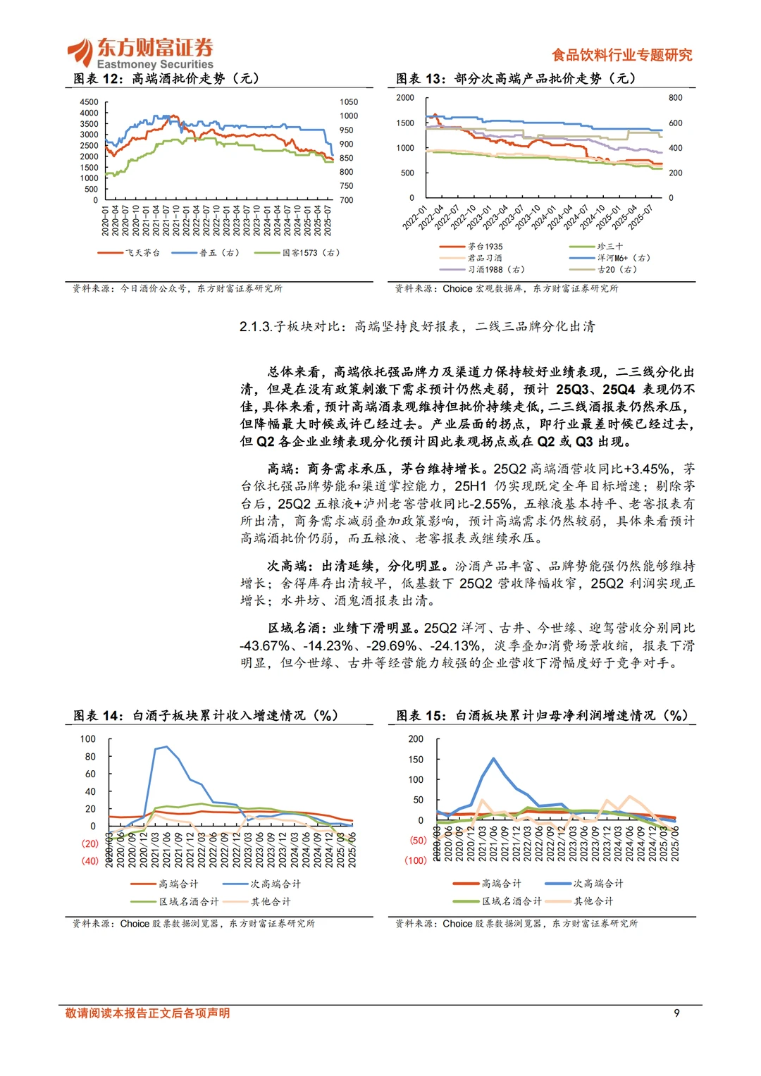 食品饮料2025年中报业绩综述传统消费加速