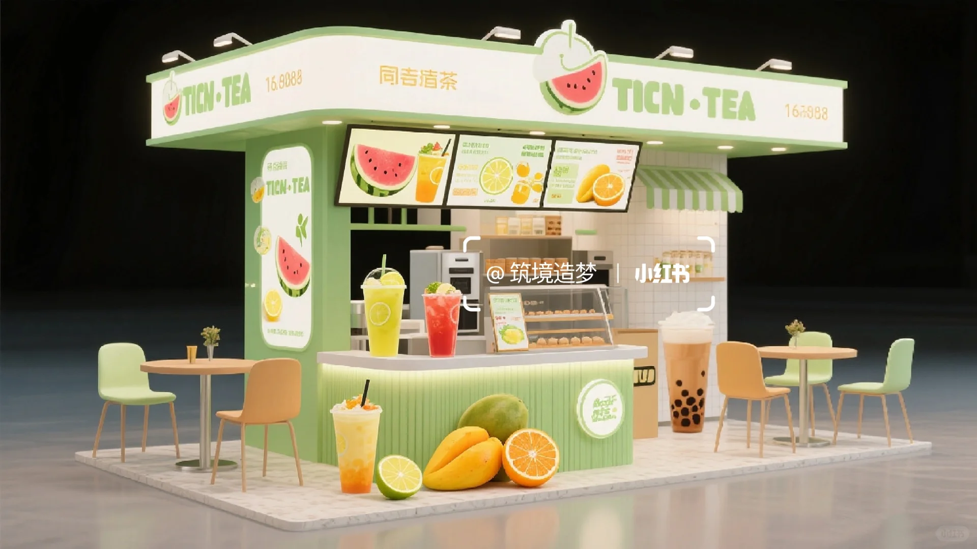 谁懂啊！被这几家清新奶茶展台拿捏了?