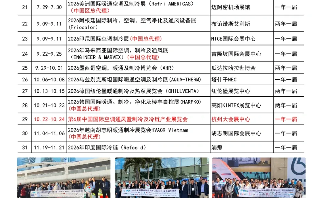 2026年制冷展开始预订展位喽
