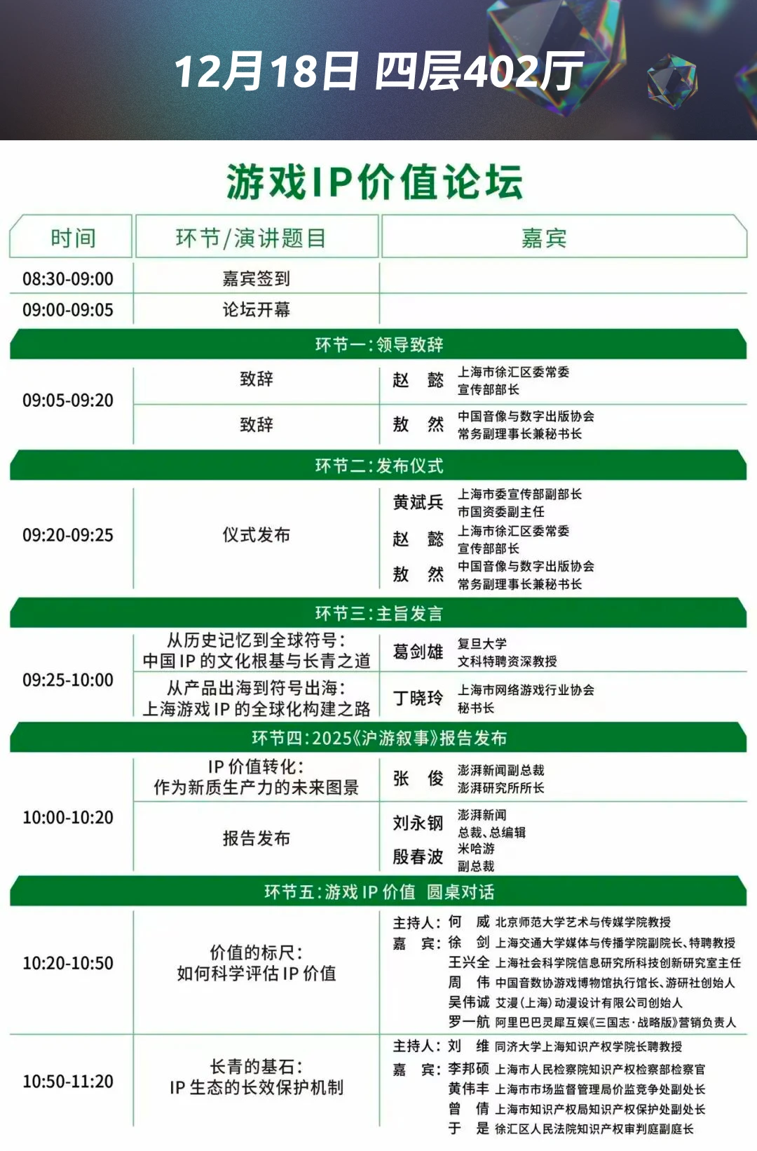 中国游戏产业年会超详细日程来啦～