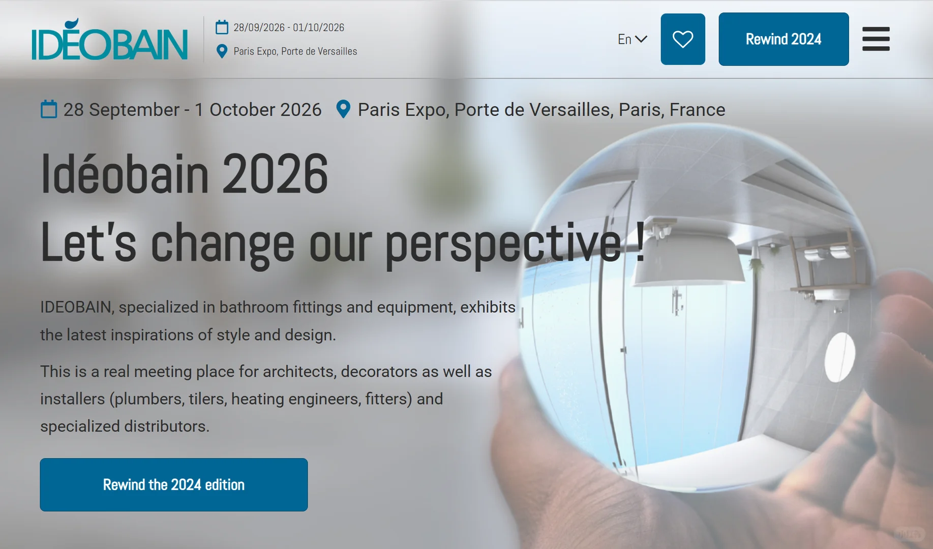 2026年法国巴黎厨房卫浴展览会 IDEOBAIN