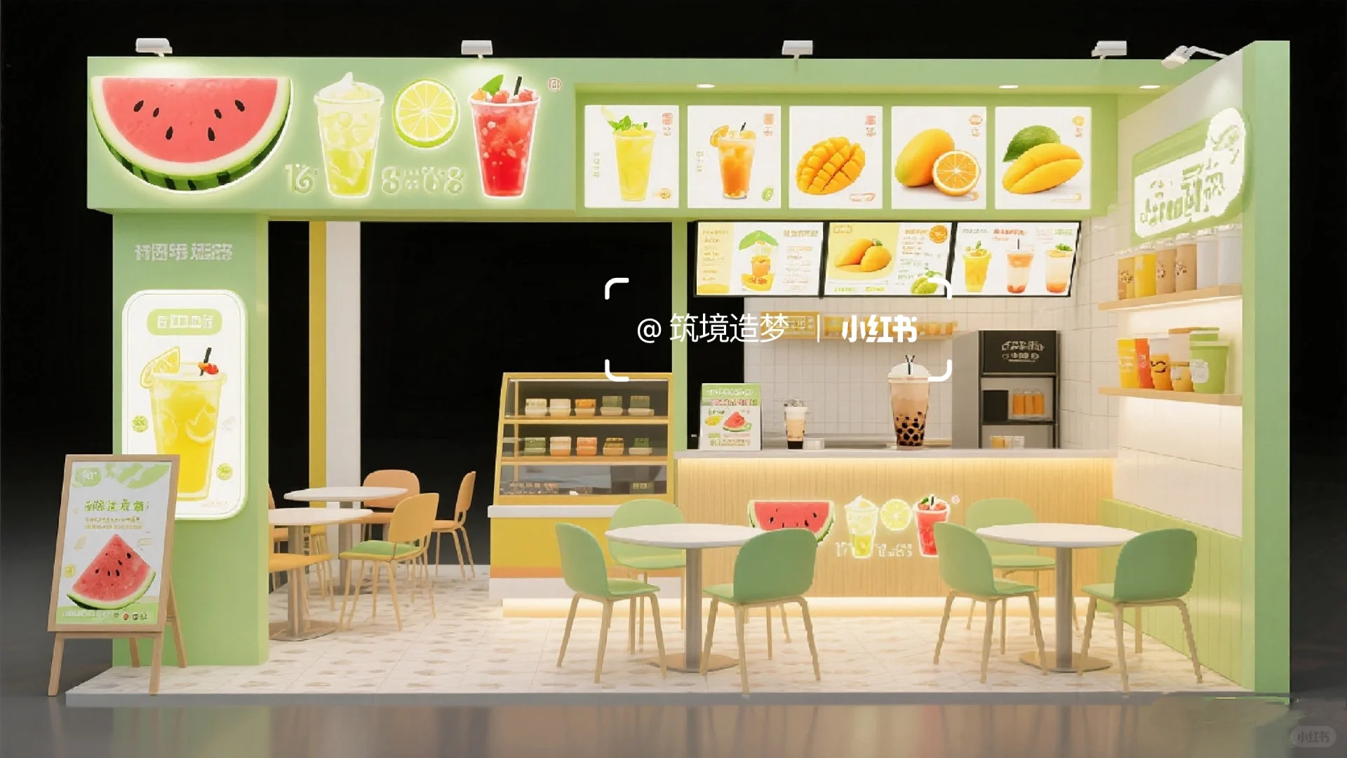 谁懂啊！被这几家清新奶茶展台拿捏了?