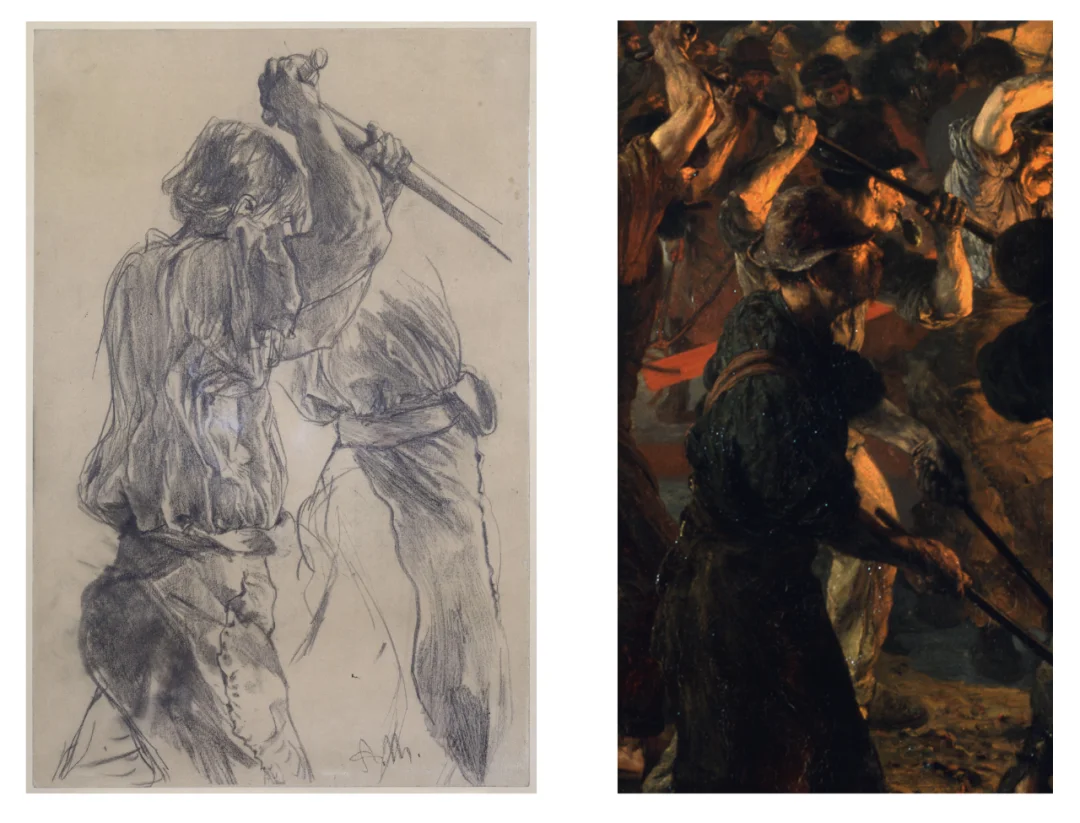 门采尔 代表作《轧铁工厂》