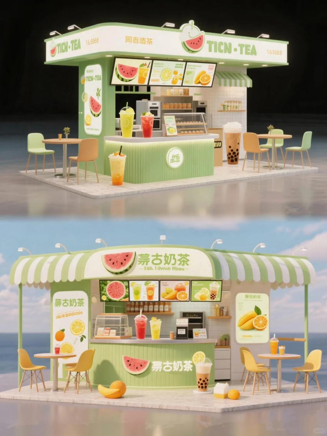 谁懂啊！被这几家清新奶茶展台拿捏了?